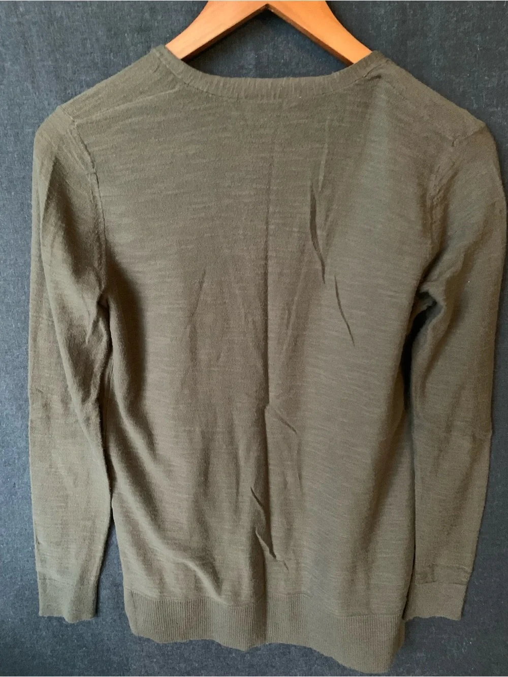 LOFT Olive Open Front Cardigan Sweater Womens Size XS